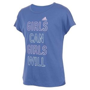 adidas Little Girls Short Sleeves Slit Dolman T-shirt size 5.